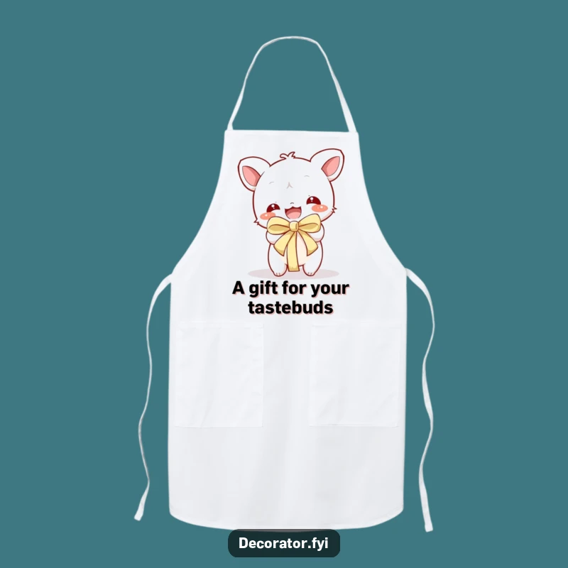 Funny Apron: Playful Character Unwrapping Gift, Perfect for a Hilarious Kitchen Helper