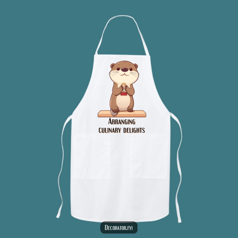 Funny Otter Decorating Apron: Cook with Decorative Flair