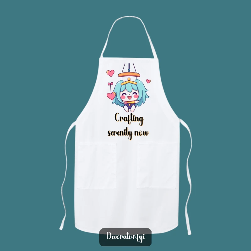Funny Whimsical Chef Apron: Joyful Character Mobile Art Kitchen Gift
