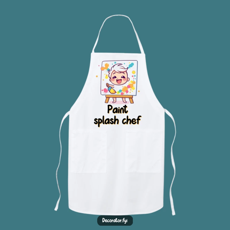 Funny Chef's Apron: Artist's Paint Splatter, Messy Cook's Funny Gift