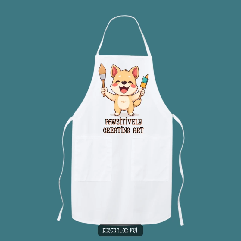 Funny Dog Painter Apron: Protect Your Clothes with Artistic Style, a Perfect Funny Gift