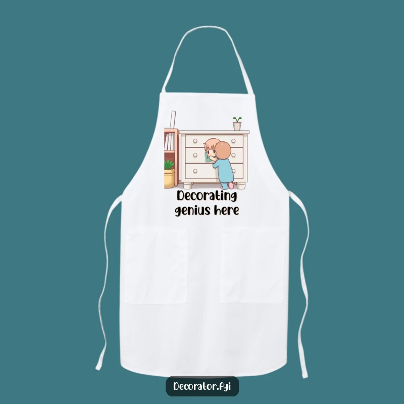 Funny Kitchen Apron: Character's Decorating Precision, A Handy Funny Gift