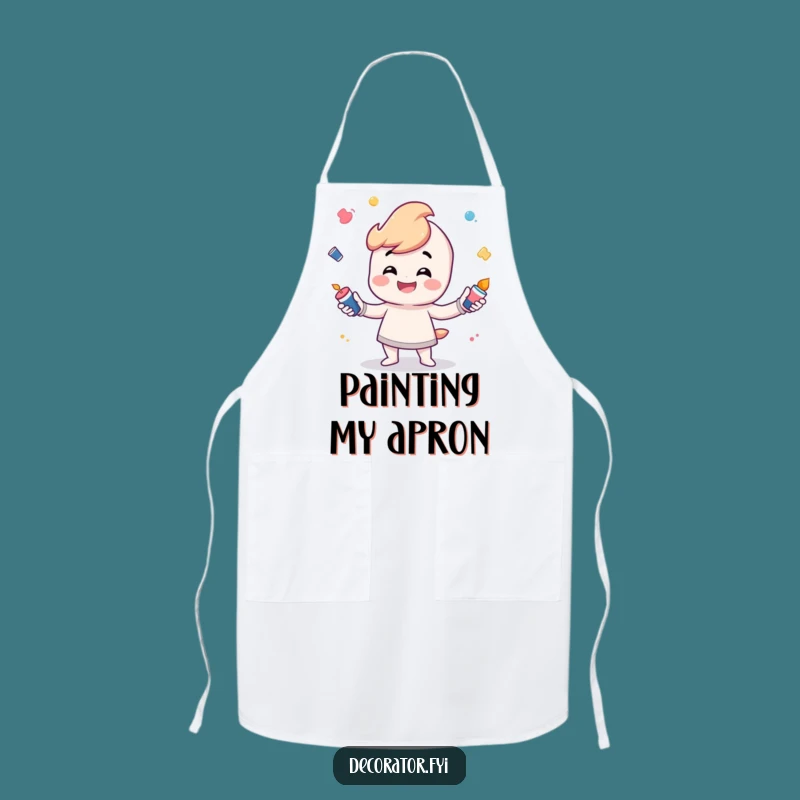 Funny Paint Party Apron: Playful Juggler - Humorous Gift for Aspiring Artists!