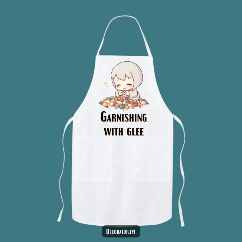 Funny Zen Gardener Stone Arrangement Apron: Create Calm in the Kitchen!