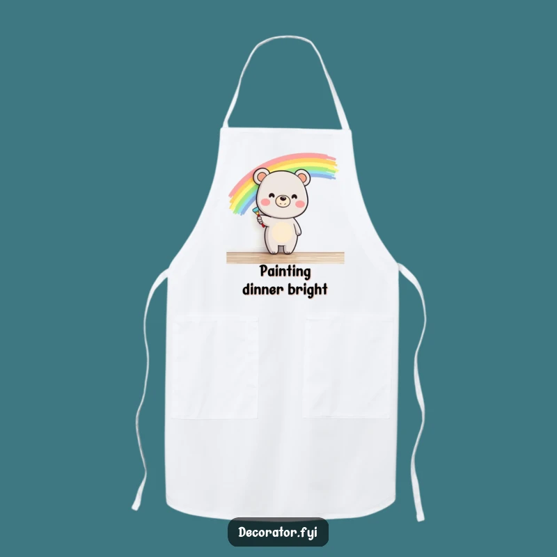 Funny Bear Painter Apron - Kitchen Canvas & Hilarious Cook Gift
