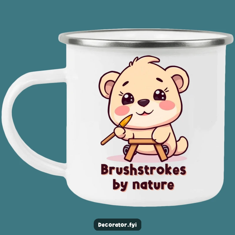 Funny Camping Mug: Artist Character's Outdoor Art, A Rugged Funny Gift