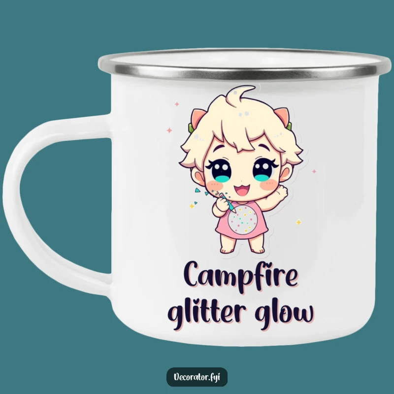 Funny Campfire Sparkle Mug: Cheerful Glitter Crafter, Great Funny Gift
