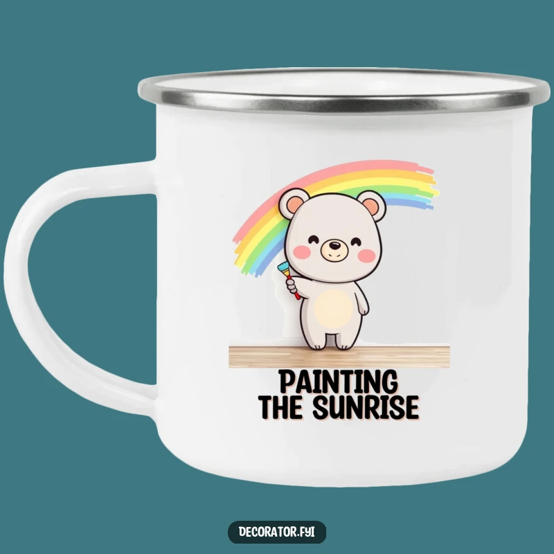 Funny Bear Painter Camping Mug - Artful Adventures & Hilarious Gift