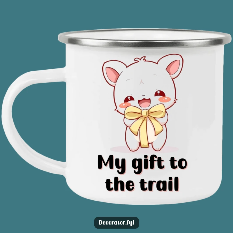 Funny Camping Mug: Playful Character Unwrapping Gift, Durable & Hilarious for Outdoor Adventures