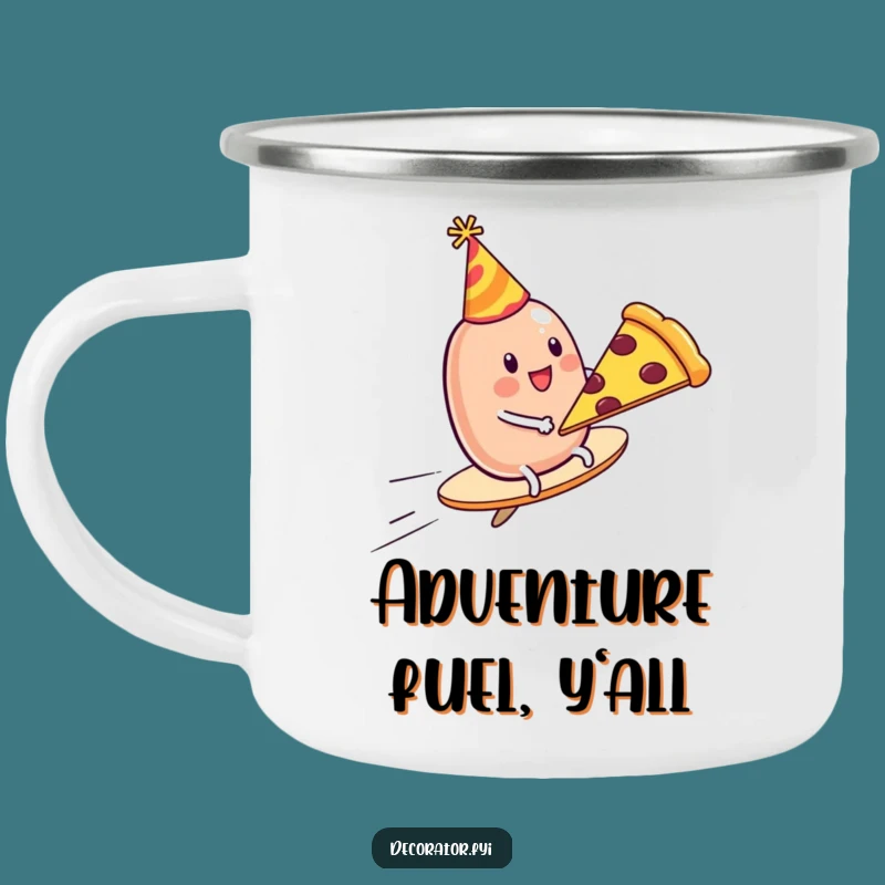 Funny Jelly Bean Pizza Camping Mug: Adventure Fuel for Your Hilarious Journeys
