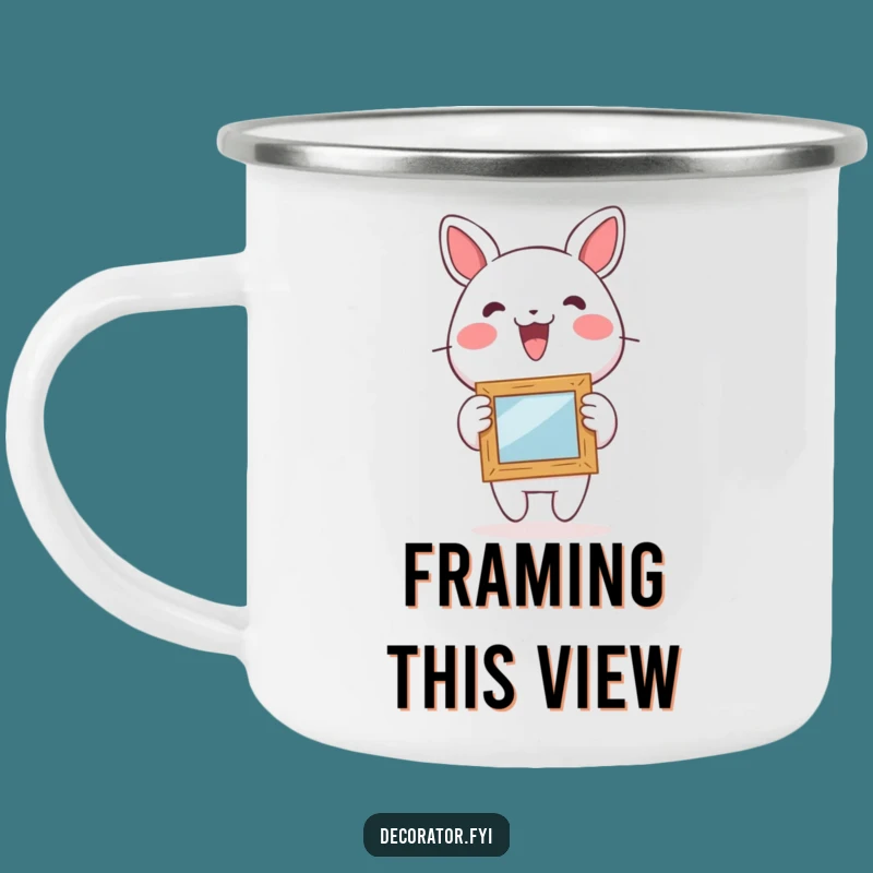 Funny Outdoor Art Mug: Lively Character Hanging Whimsical Frame, Great Funny Gift