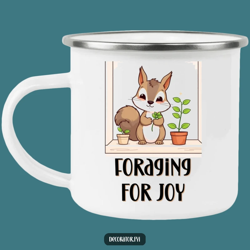 Funny Squirrel Gardener Camping Mug: Adventure Fuel for Determined Outdoorsy Types!