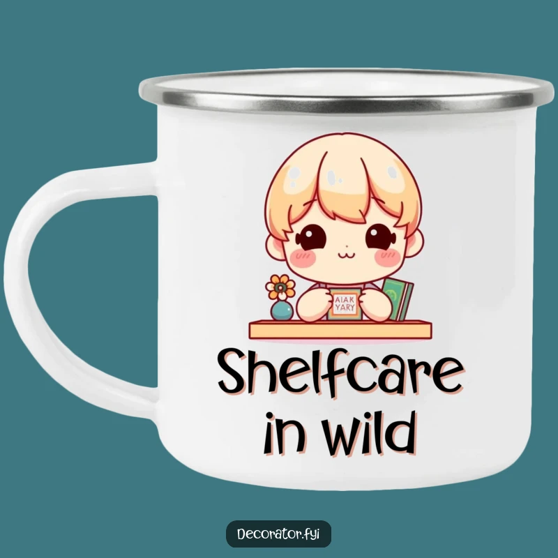 Funny Trailside Decor Mug: Cheerful Shelf Admirer - Humorous Outdoor Gift for Nature Lovers!