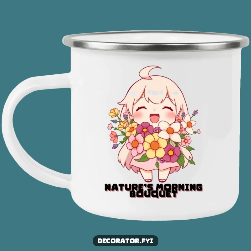 Funny Bloom Boss Floral Arrangement Camping Mug: Sip Your Morning Brew with Joy!
