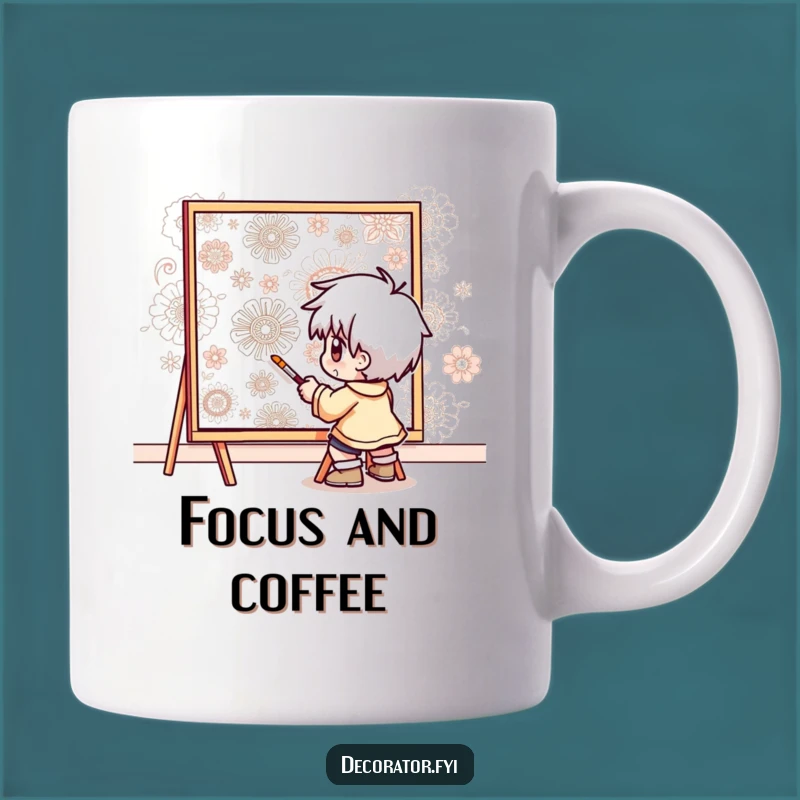 Funny Detail Painter Mug: Determined Artist's Work, Perfect Funny Gift