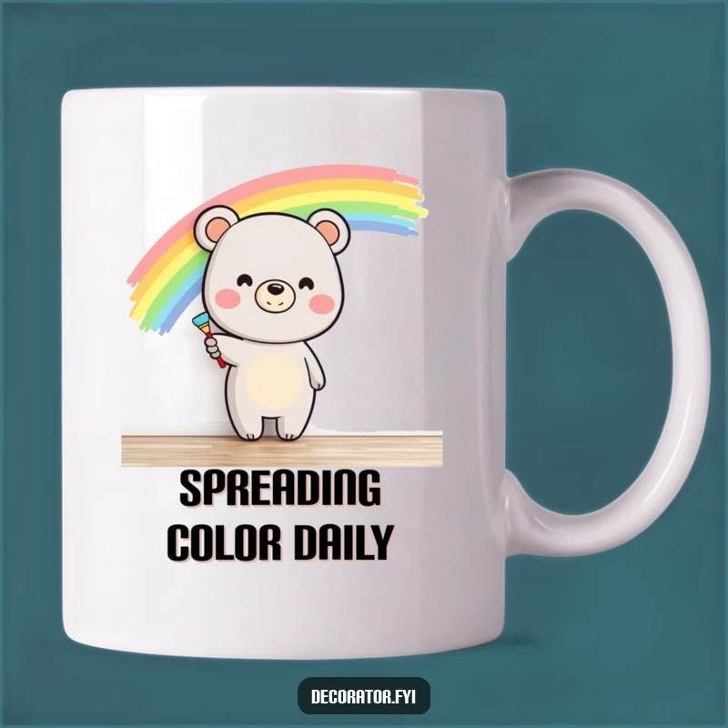 Funny Bear Painter Mug - Joyful Art Gift for Creative Bears & Smiles