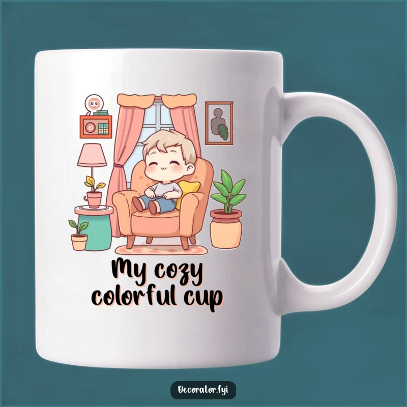 Funny Cozy Corner Mug: Relaxed Character - A Comforting Humorous Gift for Homebodies!