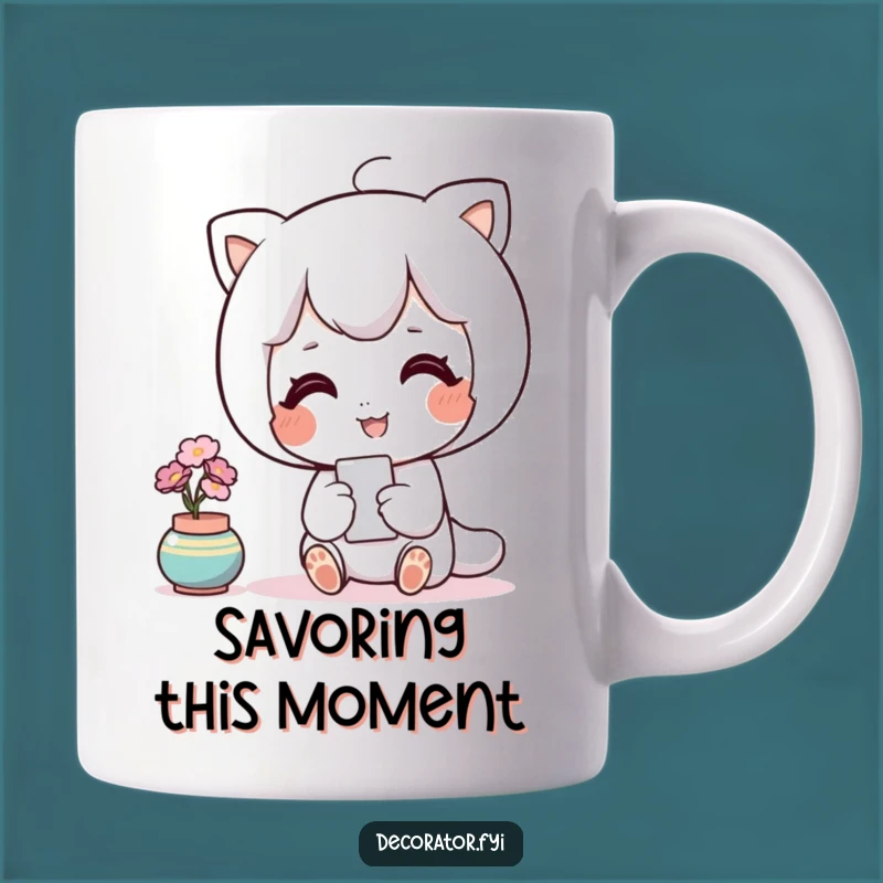 Funny Decor Mug: Content Character's Perfect Placement for a Hilarious Gift!