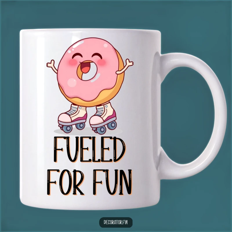 Funny Donut Roller Skate Mug: Hilarious Wobbly Treat Gift for Fun-Loving People
