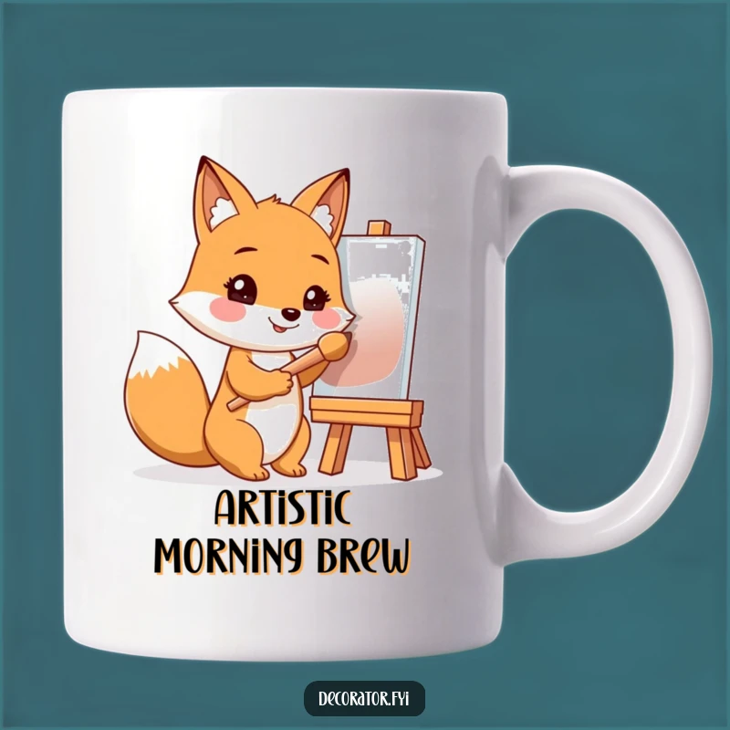 Funny Fox Artist Mug: Creative Masterpiece Gift for Art Lovers