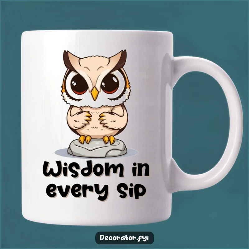 Funny Owl Statue Placement Mug: A Hilarious Gift for the Focused Friend