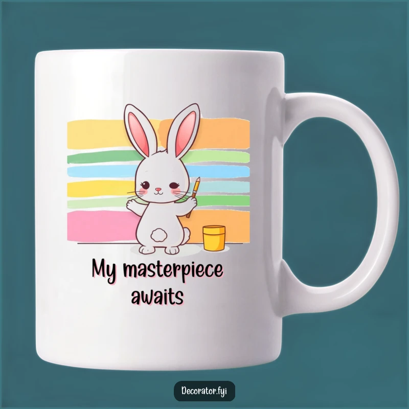 Funny Rabbit Artist Mug: A Hilarious Gift for Art Lovers Who Paint Walls!