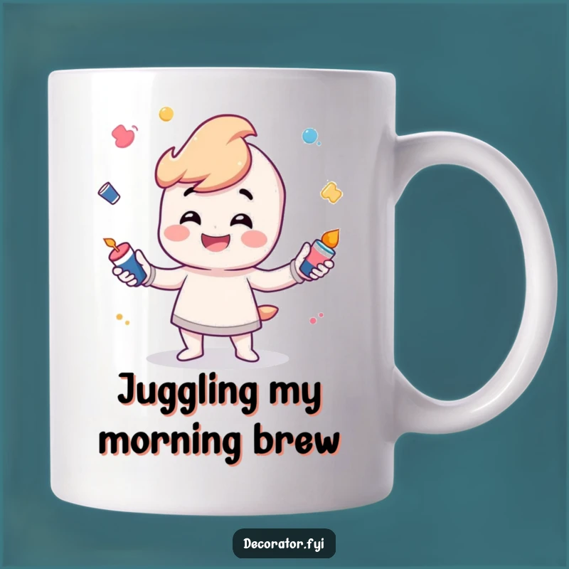 Funny Artist Mug: Playful Juggler - A Whimsical Humorous Gift for Creative Souls!