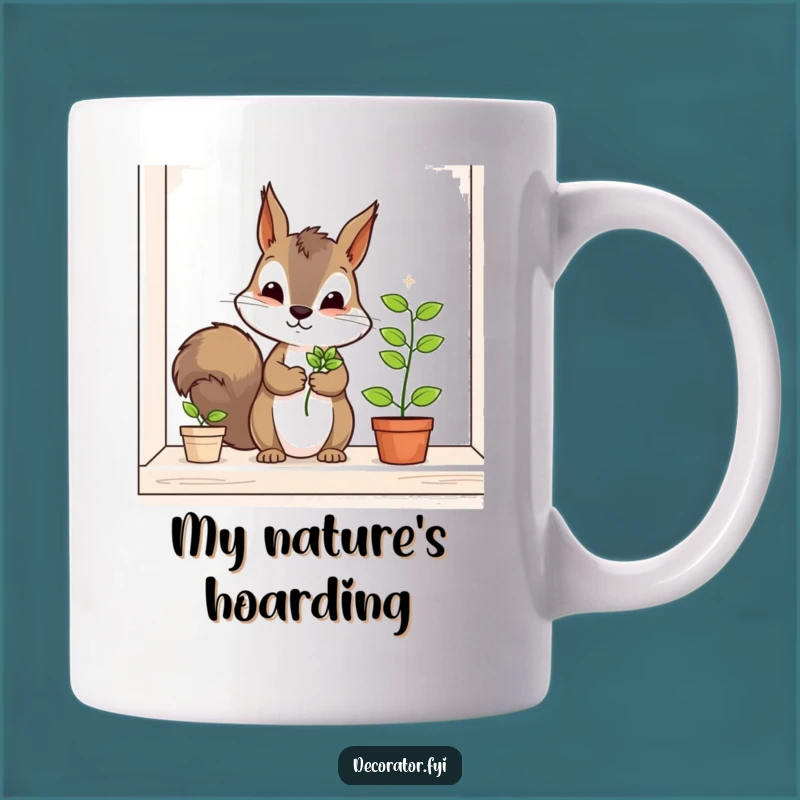 Funny Squirrel Gardener Mug: Perfect Gift for Plant Lovers & Determined Decorators!