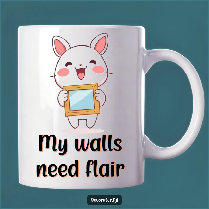 Funny Art Decor Mug: Lively Character Hanging Whimsical Frame, Perfect Funny Gift