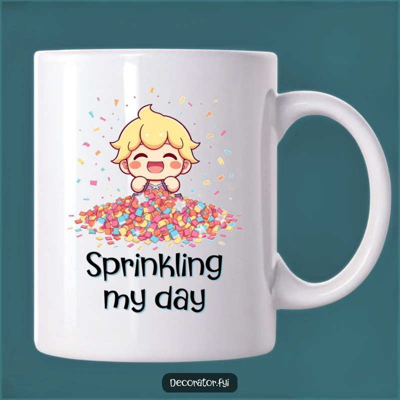 Funny Confetti Character Mug: Sprinkle Your Day with Joy!