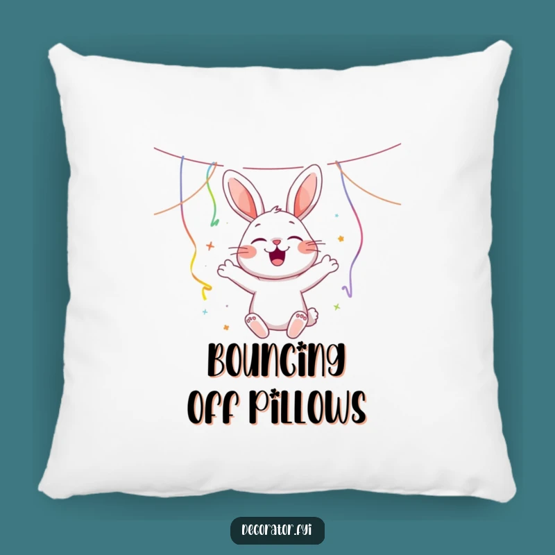 Funny Rabbit Party Pillow - Cozy Comfort & Hilarious Celebration Gift