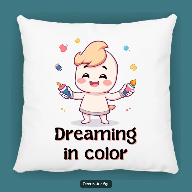 Funny Studio Comfort Pillow: Playful Juggler - Soft Humorous Gift for Artists!