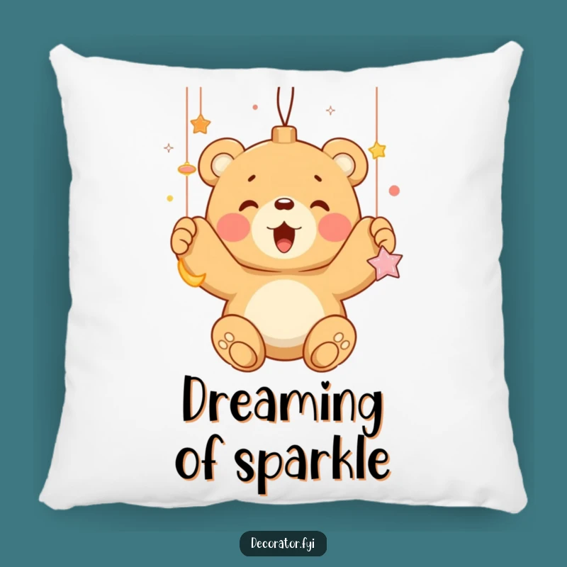 Funny Bear Cub Ornament Pillow: Soft Holiday Humor Decor, Ideal Funny Gift