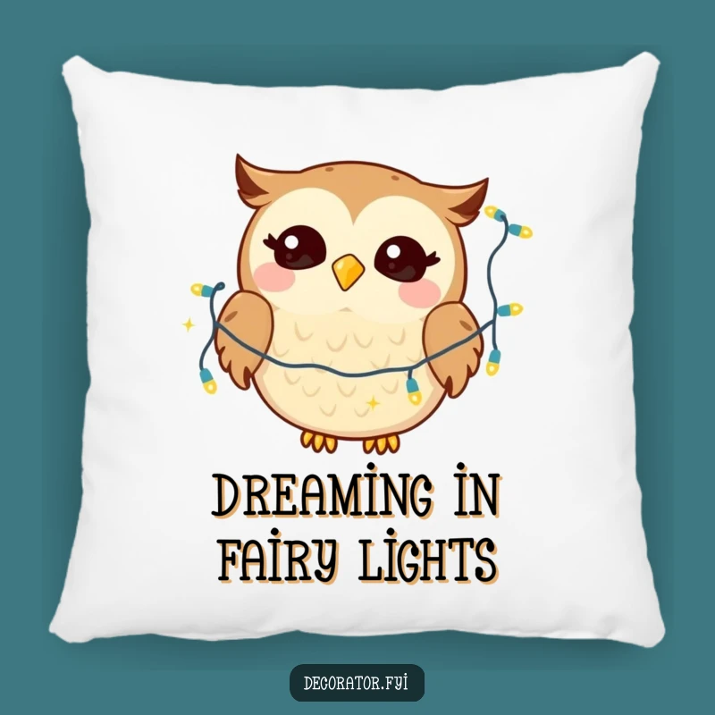 Funny Giggling Owl Pillow: Cozy Humor with Twinkling Lights