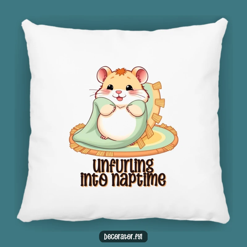 Funny Hamster Rug Pillow: Plush Comfort with Adorable Charm