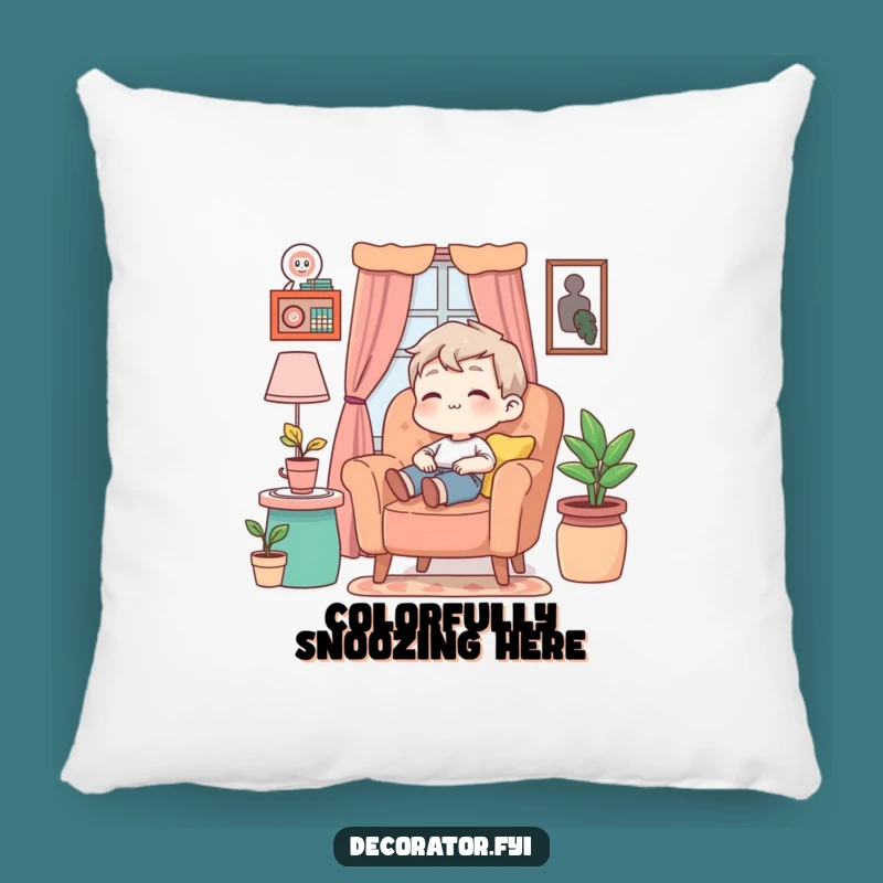 Funny Lounge Life Pillow: Relaxed Character - Soft Humorous Gift for Ultimate Comfort!