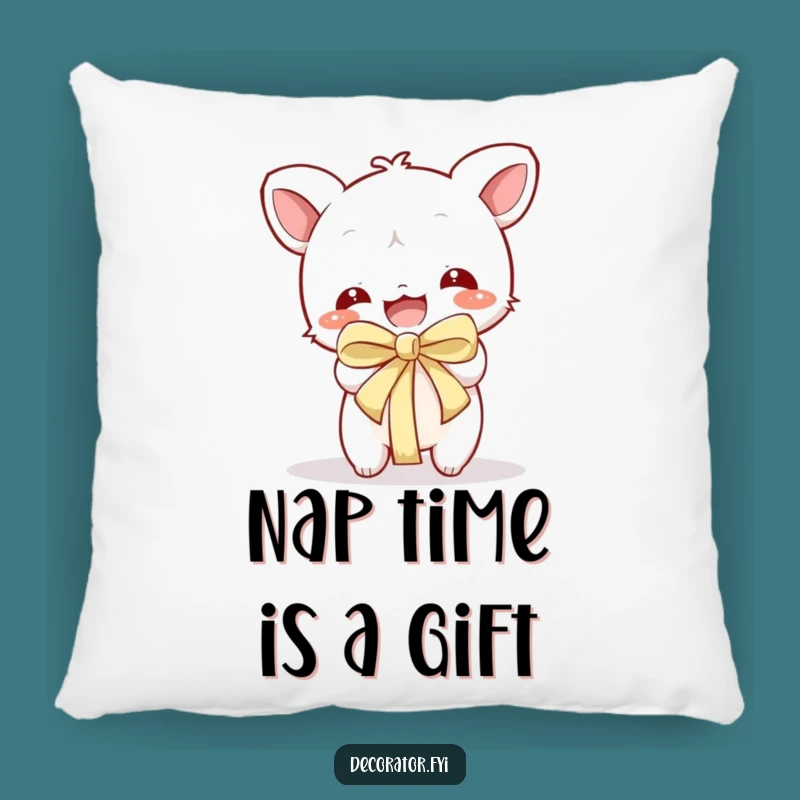 Funny Pillow: Playful Character Unwrapping Gift, Comfy & Hilarious Accent for Your Couch