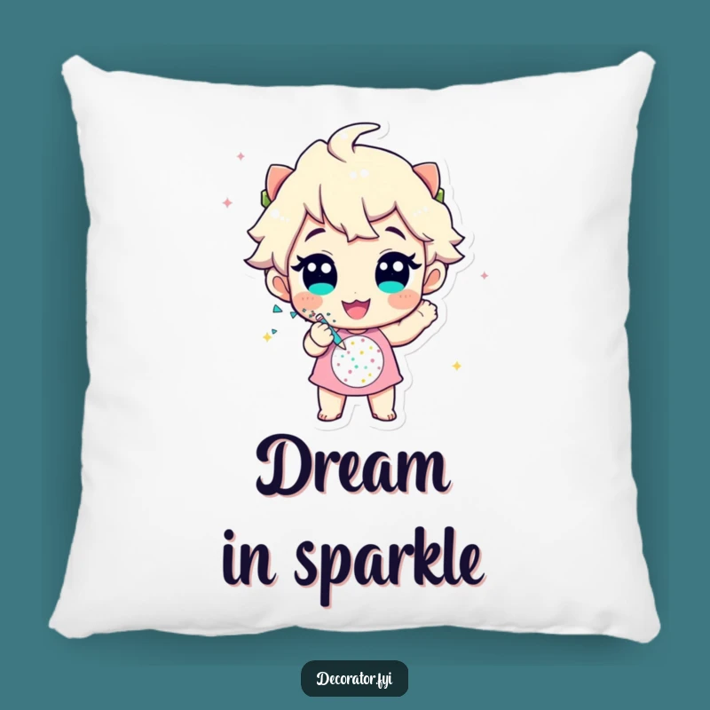 Funny Sparkle Pillow: Cheerful Glitter Decor, Cozy Funny Gift