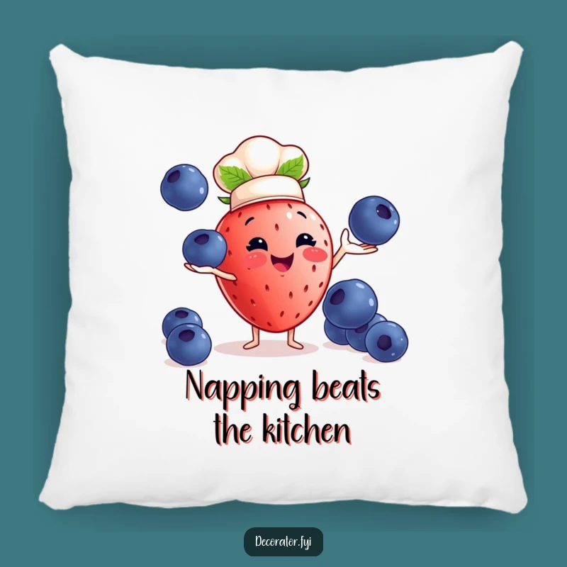 Funny Strawberry Chef Pillow: Cozy & Hilarious Accent Decor, Wonderful Funny Gift