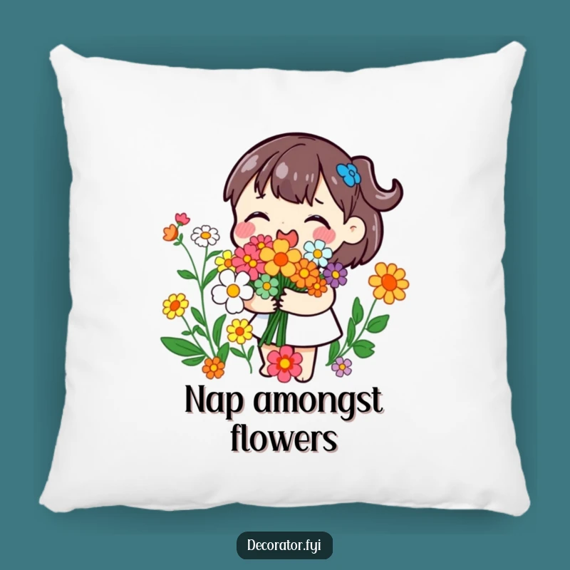 Funny Flower Pillow: Playful Bouquet Decor, Cozy Funny Gift
