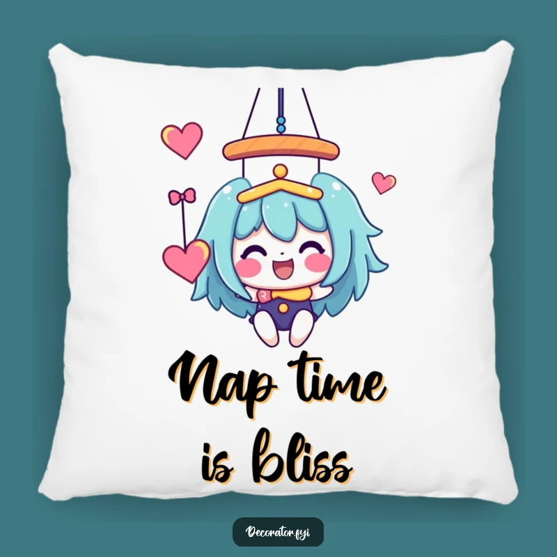 Funny Joyful Character Pillow: Cozy Whimsical Mobile Art Cushion Gift