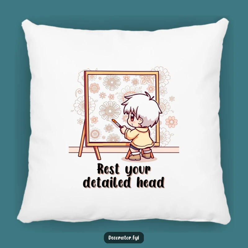 Funny Artisan Pillow: Determined Detail Decor, Cozy Funny Gift