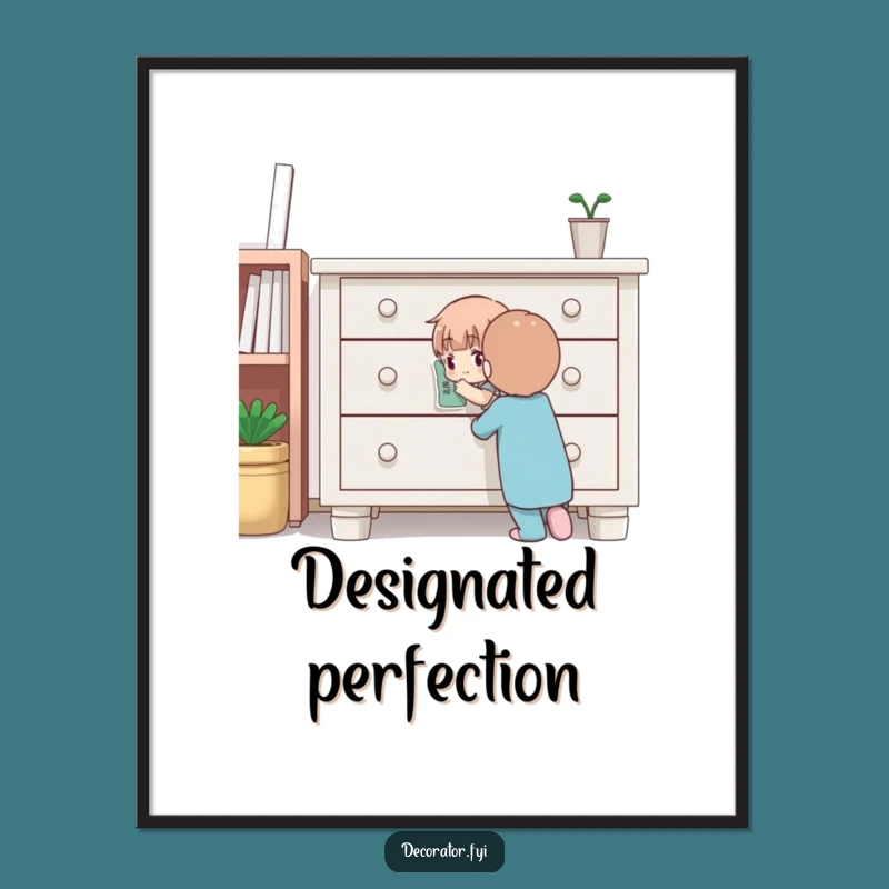 Funny DIY Print: Character Decorating Furniture, Instant Humorous Home Art Gift