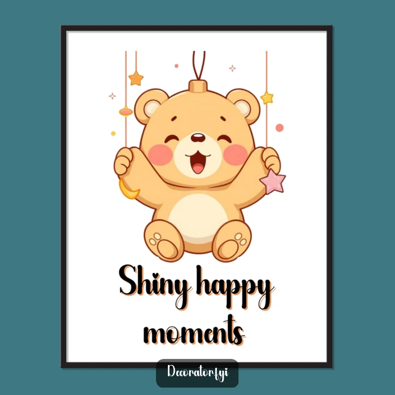 Funny Bear Cub Ornament Digital Art: Instant Holiday Joy Download, Perfect Funny Gift