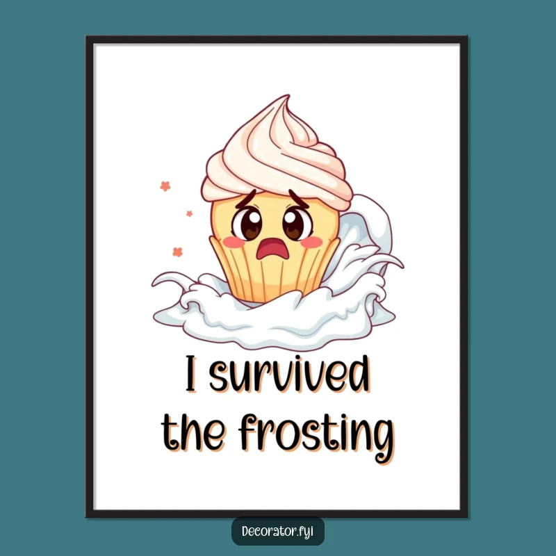 Funny Cupcake Tsunami Digital Print: Instant Hilarious Wall Art, Perfect Quirky Funny Gift
