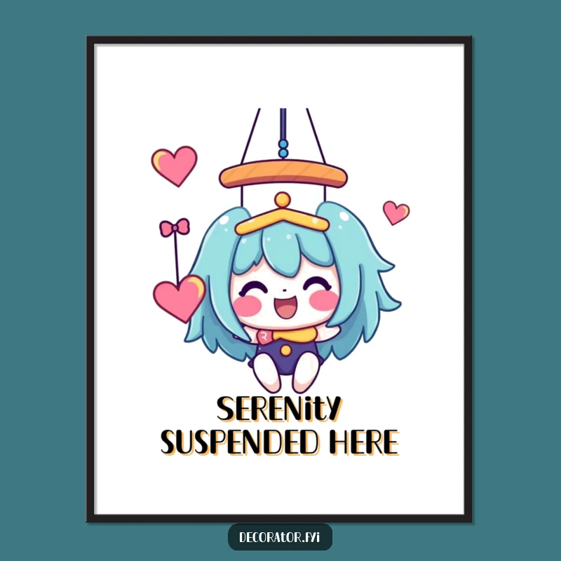 Funny Whimsical Mobile Art Print: Joyful Character Digital Download Gift