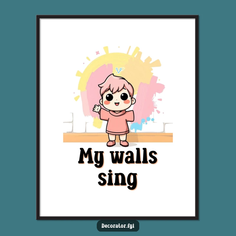 Funny Painter Art Print: Cheerful Pride, Humorous Digital Gift