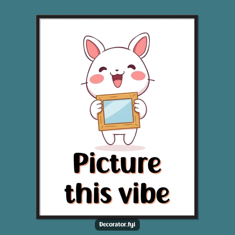 Funny Whimsical Art Print: Lively Character Hanging Frame, Instant Funny Gift Decor