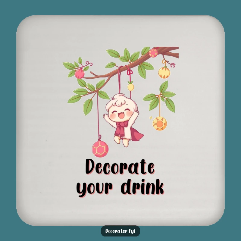 Funny Decor Coaster: Happy Hanger Decor, Chic Funny Gift