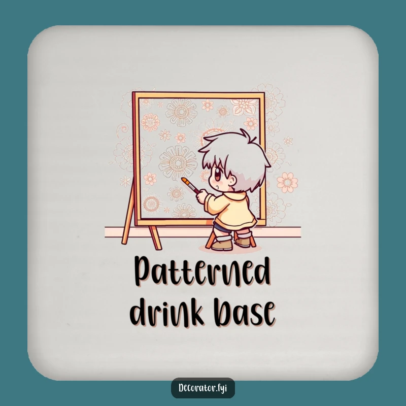 Funny Detail Coaster: Determined Painter Decor, Chic Funny Gift